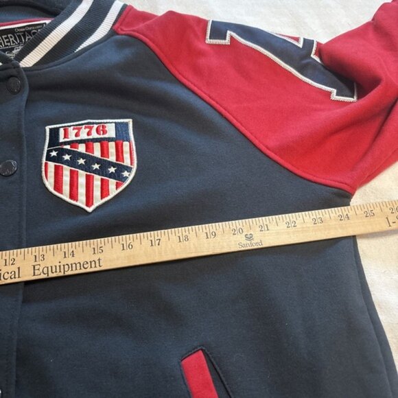 Heritage American Blue/Red varsity  jacket Lacrosse Embroidered‎ Patches 3XL - Picture 14 of 16